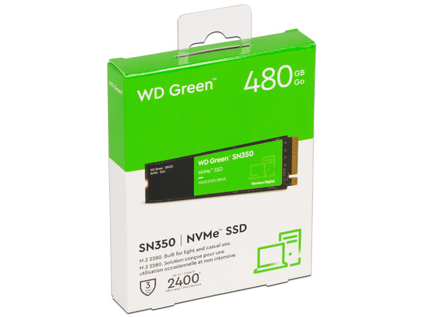 Unidad de Estado Sólido Western Digital Green SN350 de 480GB, M.2 NVMe PCIe 3.0.