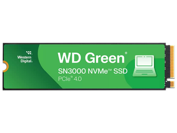 Unidad de Estado Sólido SSD Interno WD Green SN3000, 500GB, M.2 2280, NVMe PCIe Gen4 x4.