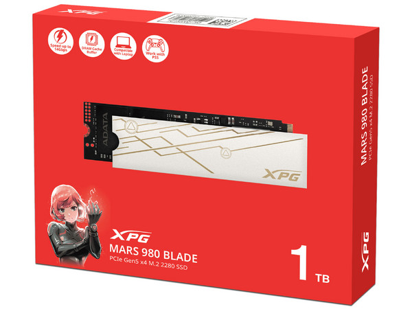 Unidad de Estado Sólido XPG Mars 980 Blade de 1Tb, M.2 2280, PCIe Gen 5.0.