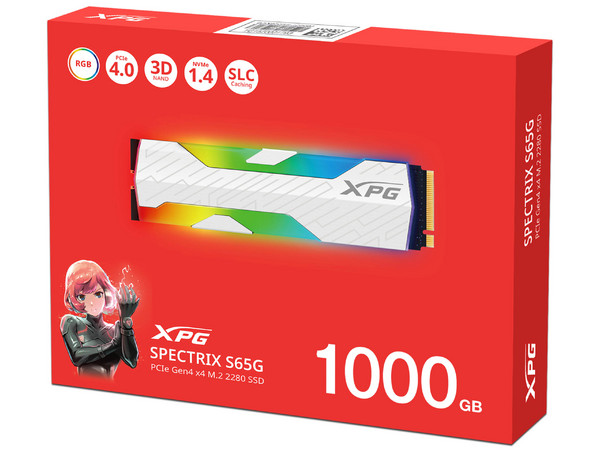 Unidad de Estado Sólido, ADATA, XPG SPECTRIX S65G 1TB PCIe Gen4x4 M.2 2280.