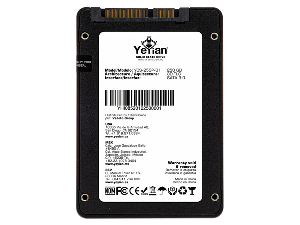 Unidad de Estado Sólido Yeyian Valk 3000 de 250GB, 2.5