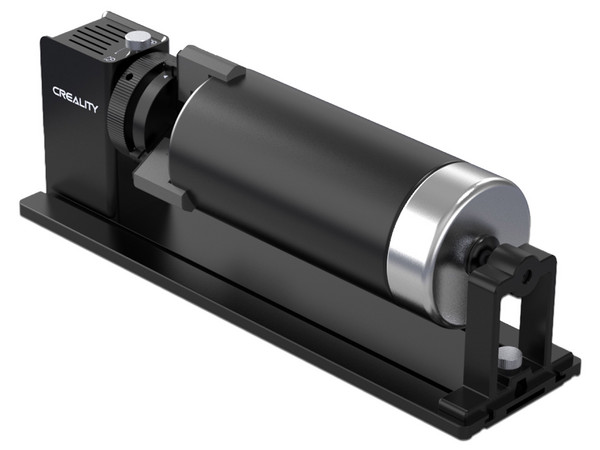 Kit de Rodillo Giratorio Creality Pro con Mordazas, Para Impresoras Laser, 360 Grados, Para Cilindros hasta 230mm. Color Negro.