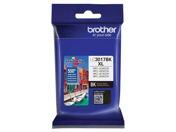 Cartucho de Tinta Brother de Alto Rendimiento Negro, Modelo: LC3017BK.