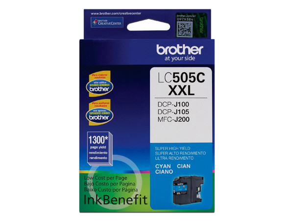 Cartucho de Tinta Brother LC505C, color cian.