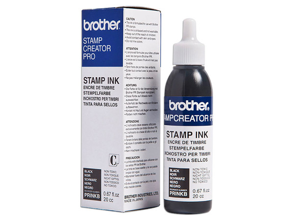 Botella de Tinta Negra Brother para sellos, Modelo PRINKB