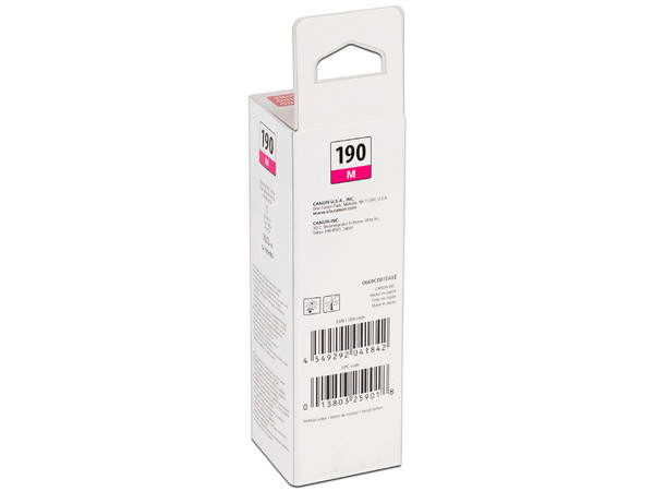 Botella de Tinta Magenta Canon GI-190 M, Modelo: 0669C001AB.
