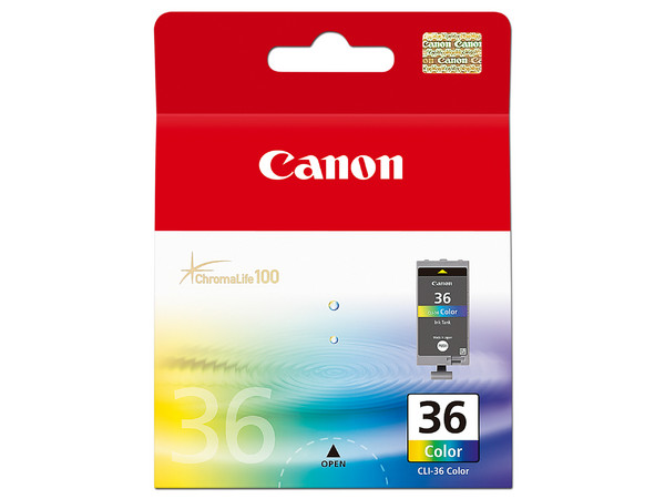 Cartucho de tinta Canon CLI-36, Color, Modelo: 1511B020AA.