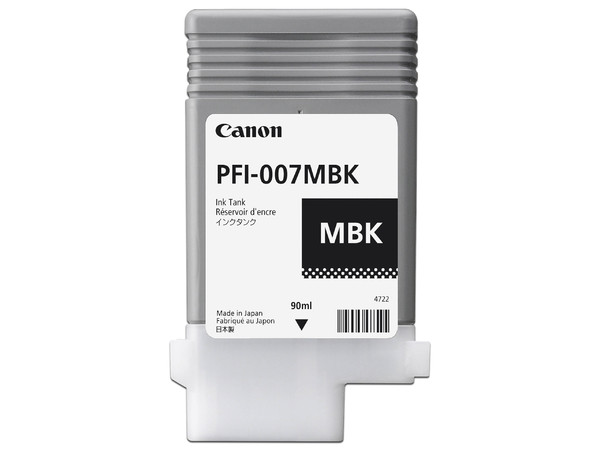 Tanque de tinta Canon PFI-007MBK, Negro Mate, Modelo: 2142C001AA