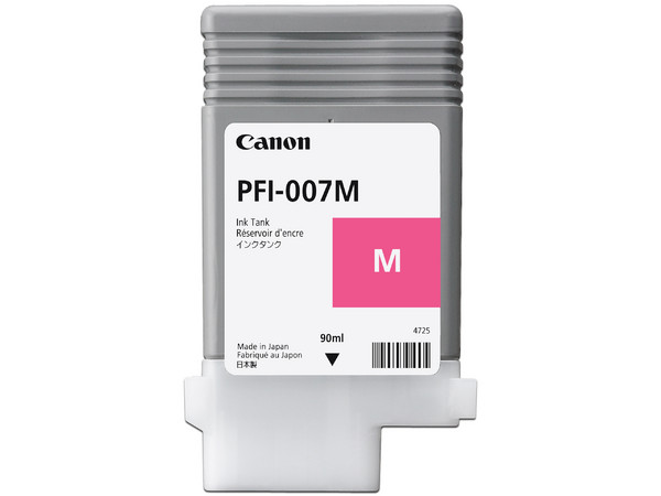 Cartucho de Tinta Canon PFI-007M, Color Magenta, 90ml