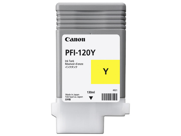 Tanque de tinta Canon PFI-120Y, Amarillo, 130ml, Modelo: 2888C001AA.