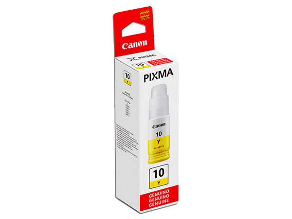 Botella de tinta Canon GI-10Y, Amarillo, Modelo: 3393C001AA.