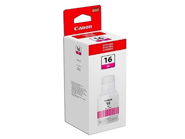 Botella de Tinta Canon GI-16 M, Magenta, Modelo: 4419C001AA