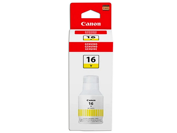 Botella de Tinta Canon GI-16 Y, Amarillo, Modelo: 4420C001AA