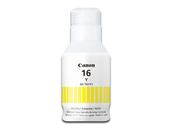 Botella de Tinta Canon GI-16 Y, Amarillo, Modelo: 4420C001AA