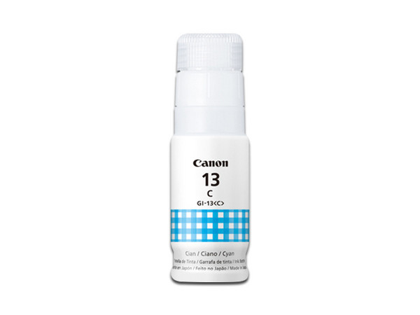 Botella de Tinta Canon GI-13, 70 ml. Color Cian.