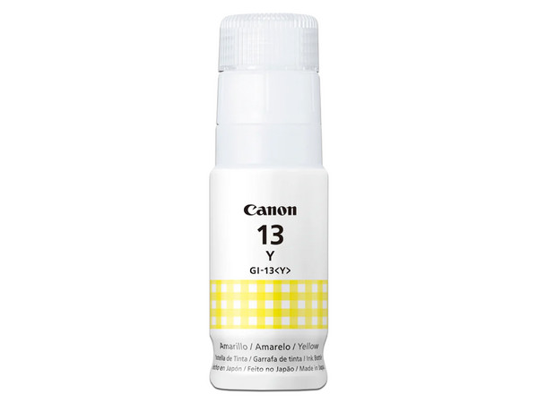 Botella de Tinta Canon GI-13 Color Amarillo, Modelo: 4686C001.