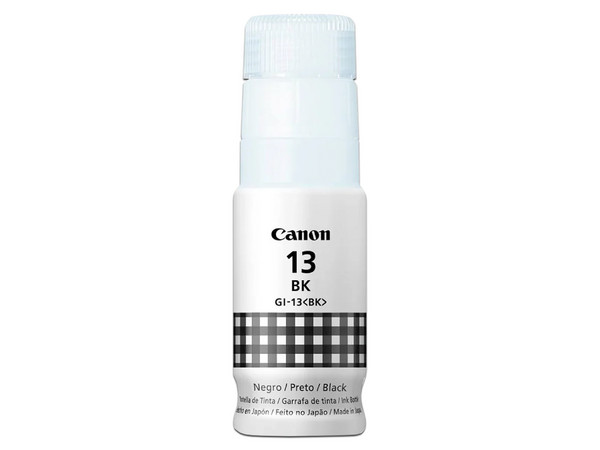 Botella de Tinta Canon GI-13, 70ml, Color Negro.