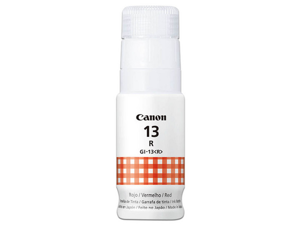 Botella de Tinta Canon GI-13, 70ml, Color Rojo.