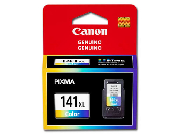 Cartucho de tinta Canon, Cian, Magenta, Amarillo, Modelo: CL-141 XL.