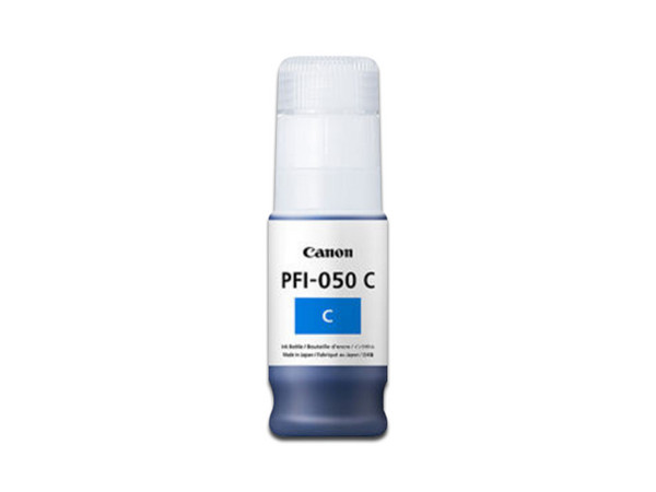 Botella de Tinta Cian Canon PFI-050 C, 70ml, Modelo: 5699C001AA.