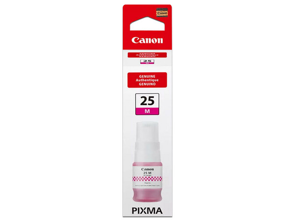 Botella de Tinta Canon GI-25 M. Color Magenta. Modelo: 6315C001AA.