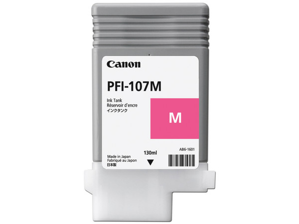 Cartucho de Tinta Canon Magenta, 130ml, Modelo: PFI-107M.