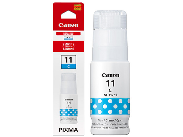 Botella de Tinta Cian Canon Pixma GI-11, Modelo: GI-11C