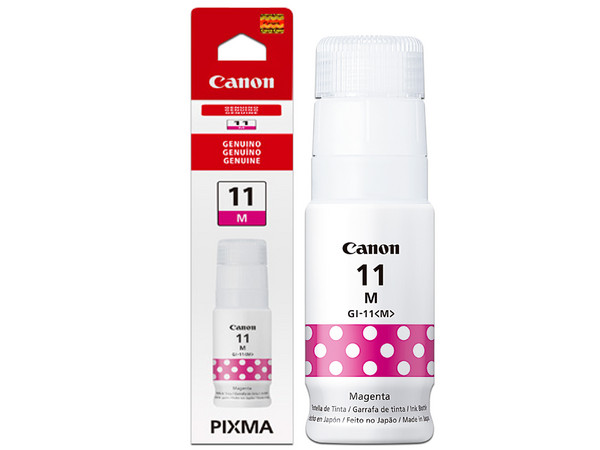Botella de Tinta Magenta Canon Pixma GI-11, Modelo: GI-11M