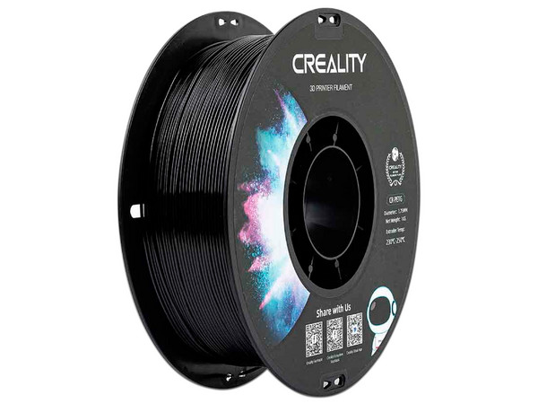 Filamento Creality CR-PETG, 1Kg, 1.75mm, Color Negro.