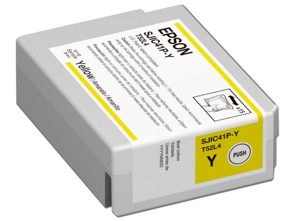 Cartucho de tinta Epson ColorWorks C4000, Modelo: C13T52L420, Color Amarillo.