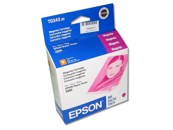 Cartucho de Tinta Epson Magenta, Modelo: T034320
