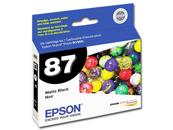 Cartucho de Tinta EPSON 87 Negro Mate, Modelo: T087820