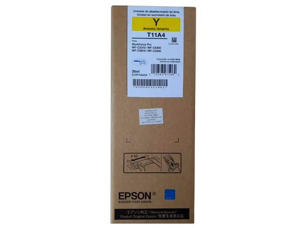 Bolsa de tinta Epson T11A420-AL, Color Amarillo.