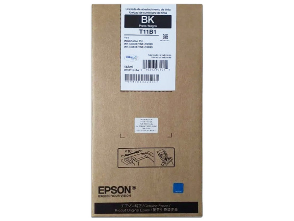 Bolsa De Tinta Epson T11B120-Al T11B1 de Alto Rendimiento, Color Negro 143 Ml.