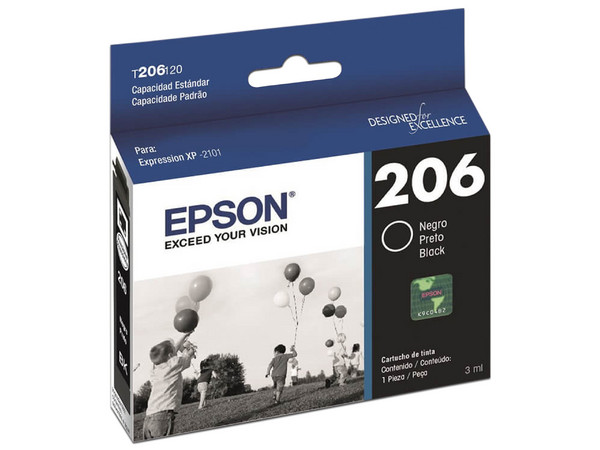 Cartucho de Tinta Epson Negro, Modelo T206120-AL.