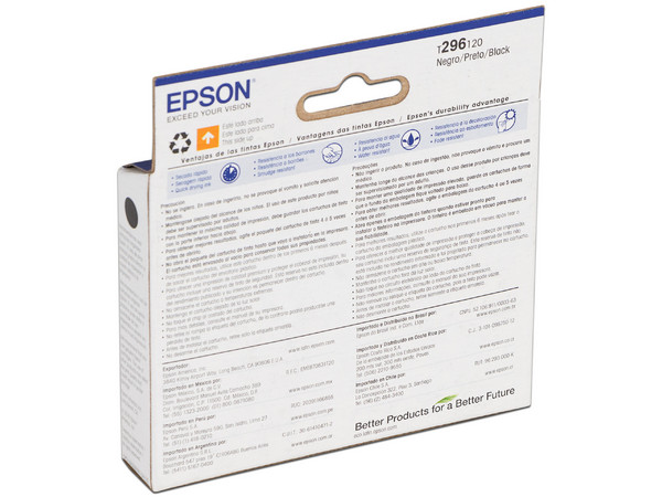 Cartucho de Tinta Epson 296 Negro, Modelo: T296120-AL.