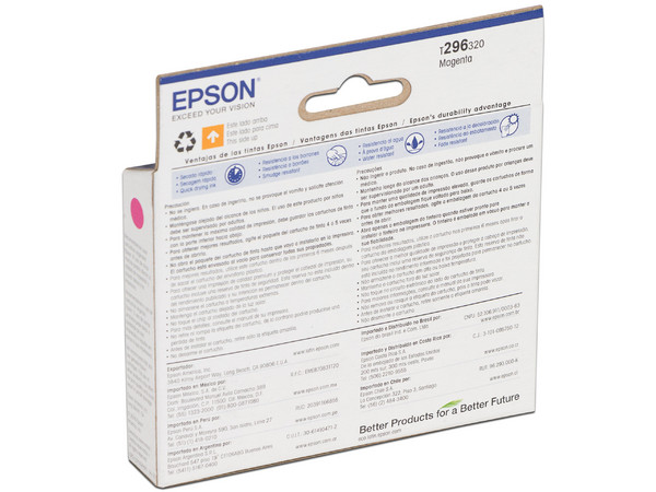 Cartucho de Tinta Epson 296 Magenta, Modelo: T296320-AL.