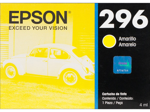 Cartucho de Tinta Epson 296 Amarillo, Modelo: T296420-AL.