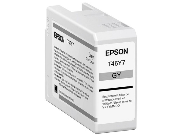 Cartucho de tinta Epson UltraChrome Pro10 Gris, Modelo: T46Y700.