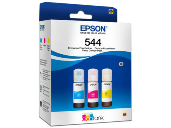 Cartucho de Tinta Epson T544 (T544520-3P), Tricolor, 65 ml.