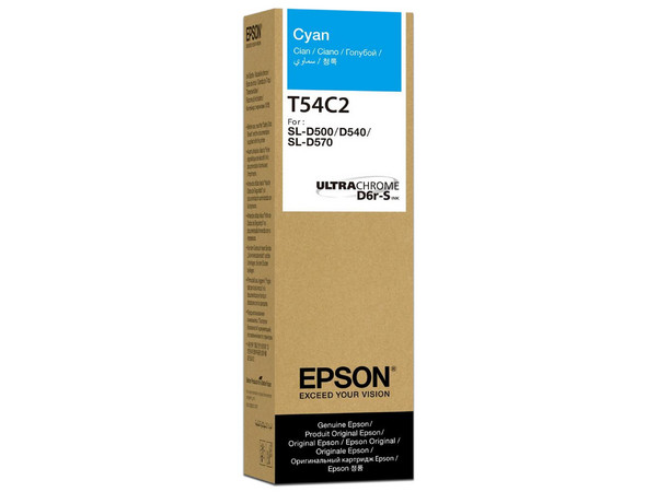 Botella de Tinta Epson T54C220, Cian, para SureLab D570, 70 ml.