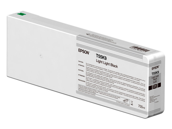 Cartucho de tinta Epson UltraChrome HD Negro Claro, Modelo: T55K900.
