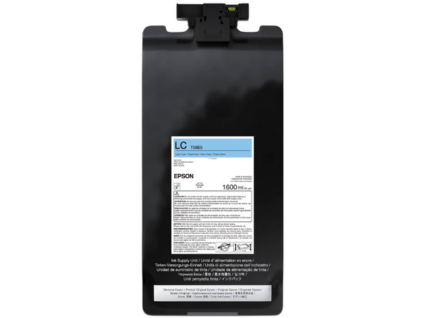 Tinta Epson T56E520, UltraChrome PRO 12, 1.6L, Diseño-Gráficos, Cian Claro