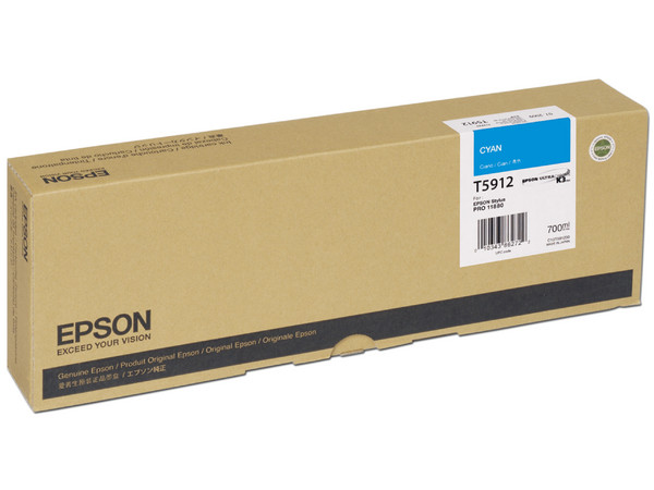 Cartucho de Tinta Epson Cian, Modelo: T591200, 700 ml.