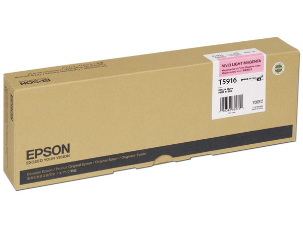 Cartucho de tinta Epson Ultrachrome K3 Vivid, Magenta Claro, Modelo: T591600.