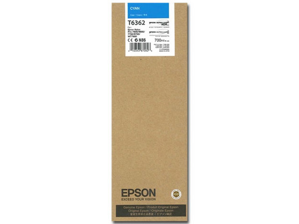 Cartucho Epson UltraChrome HDR Cian, Modelo: T636200.
