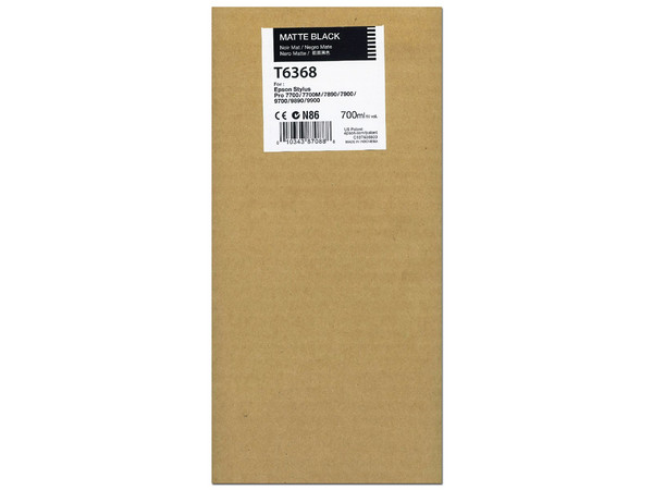 Cartucho de Tinta Epson Ultrachrome HDR Negro Mate, 700ml, Modelo: T636800.