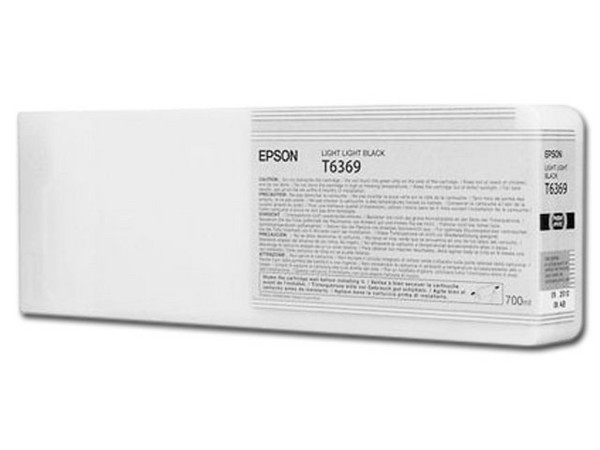 Cartucho de tinta Epson UltraChrome HDR Negro Claro, Modelo: T636900.