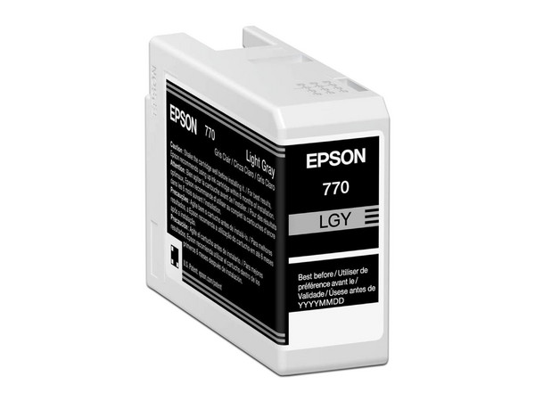 Cartucho de tinta Epson UltraChrome PRO10 T770, Color Gris (T770720).