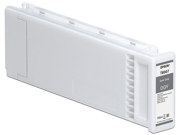 Cartucho Epson Gris UltraChrome Pro, Modelo: T800700, 700 ml.